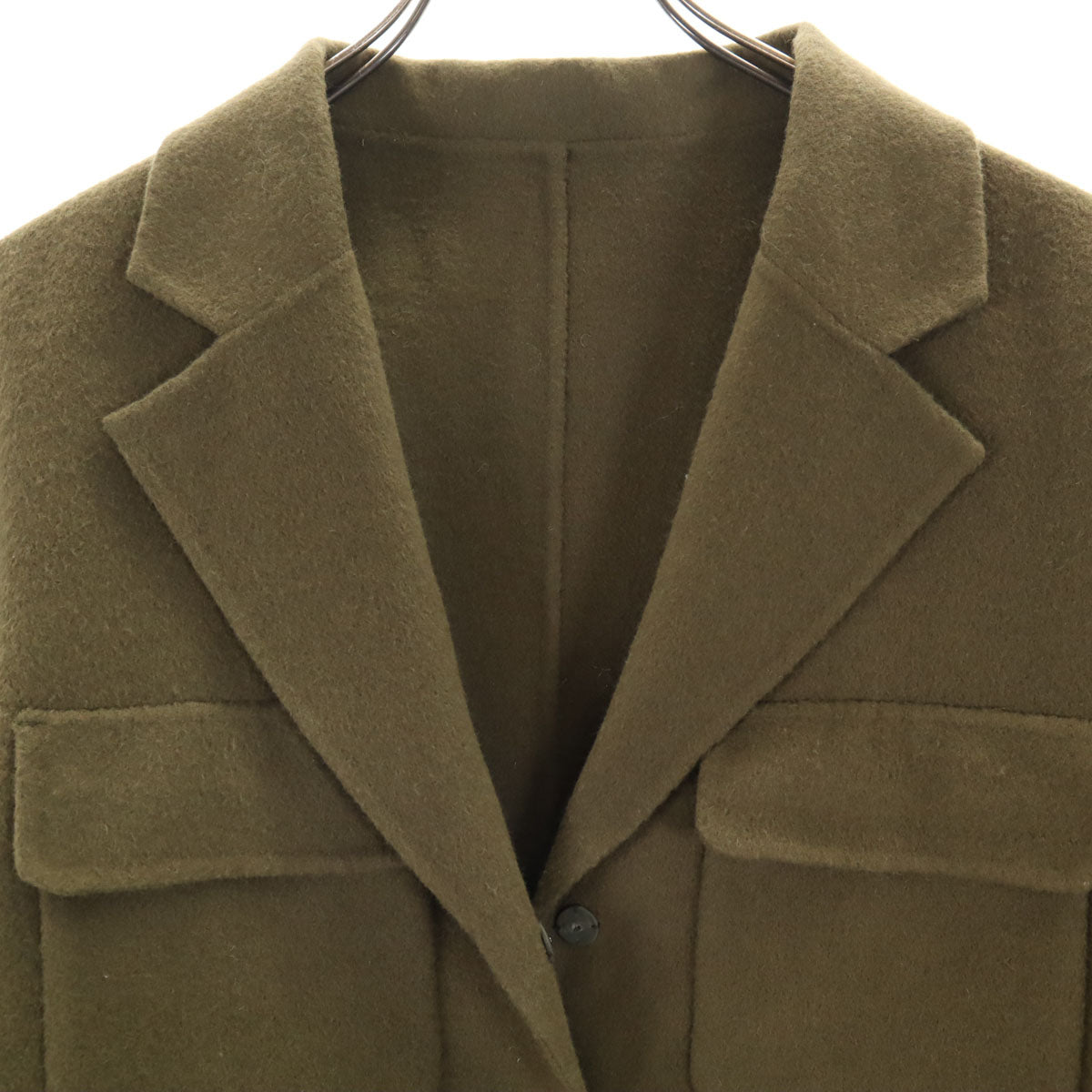 未使用 allureville アルアバイル ショート丈 ウールジャケット 2 カーキ レディース