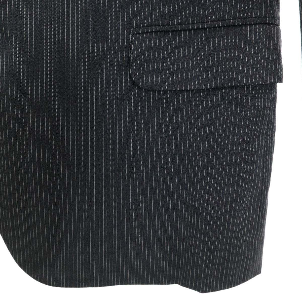 LANVIN ランバン ストライプ柄 テーラードジャケット グレー メンズ