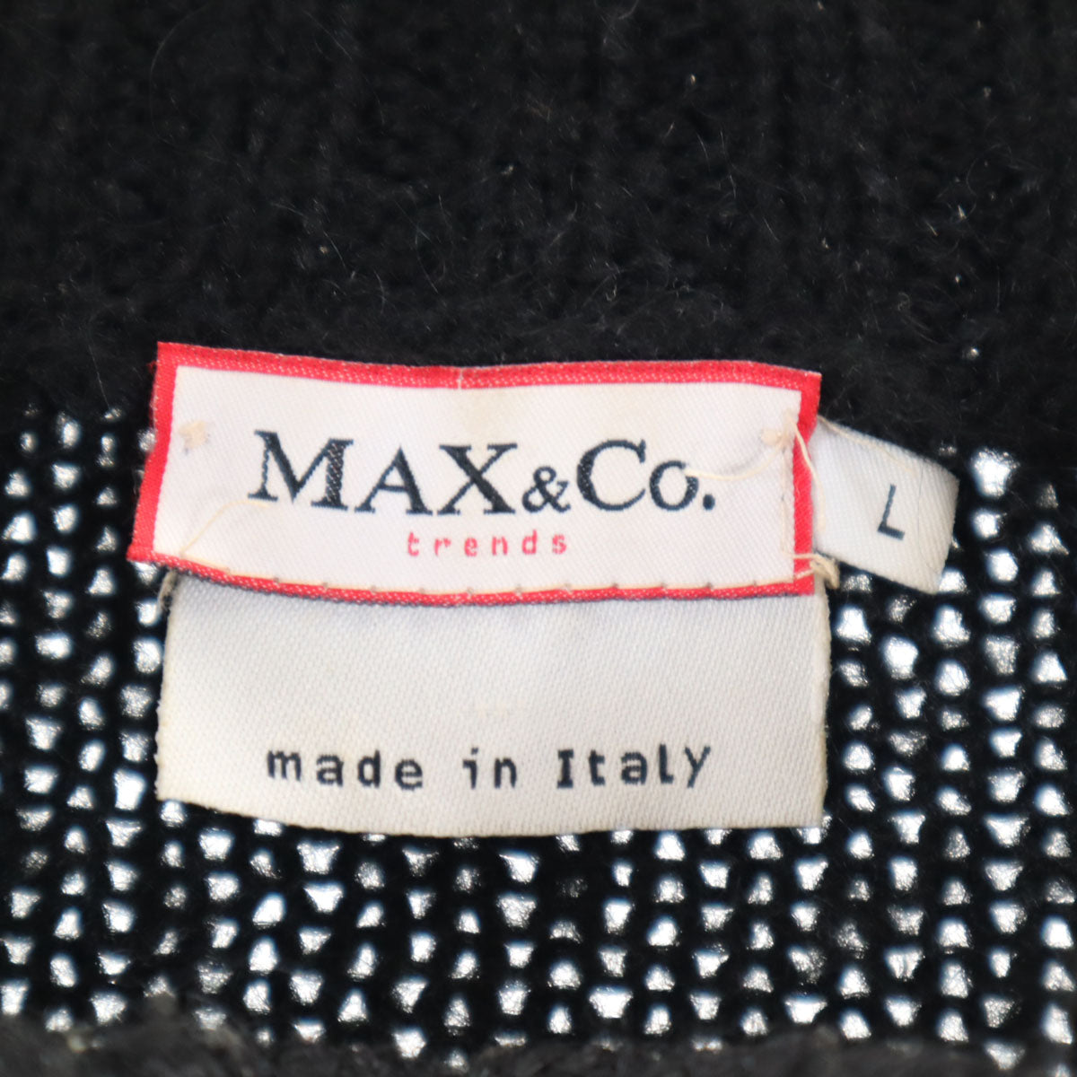 MAX&CO マックスアンドコー イタリア製 長袖 ニット L ブラック レディース