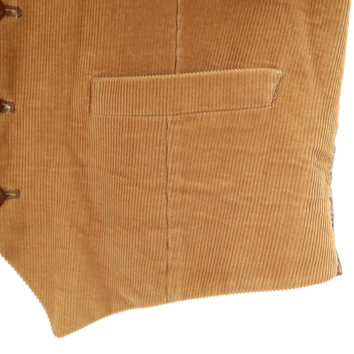 70s 80s ヴィンテージ コーデュロイ ベスト 38 キャメル レディース