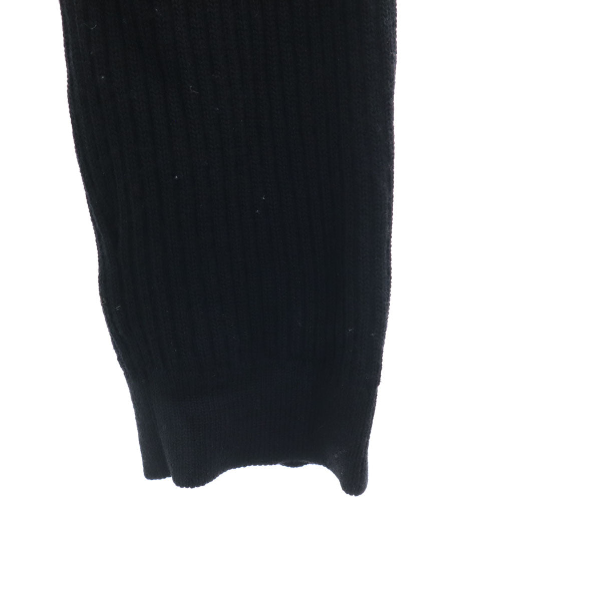 FOXEY フォクシー ウール 長袖 リブ ニット ジップパーカー 40 ブラック レディース