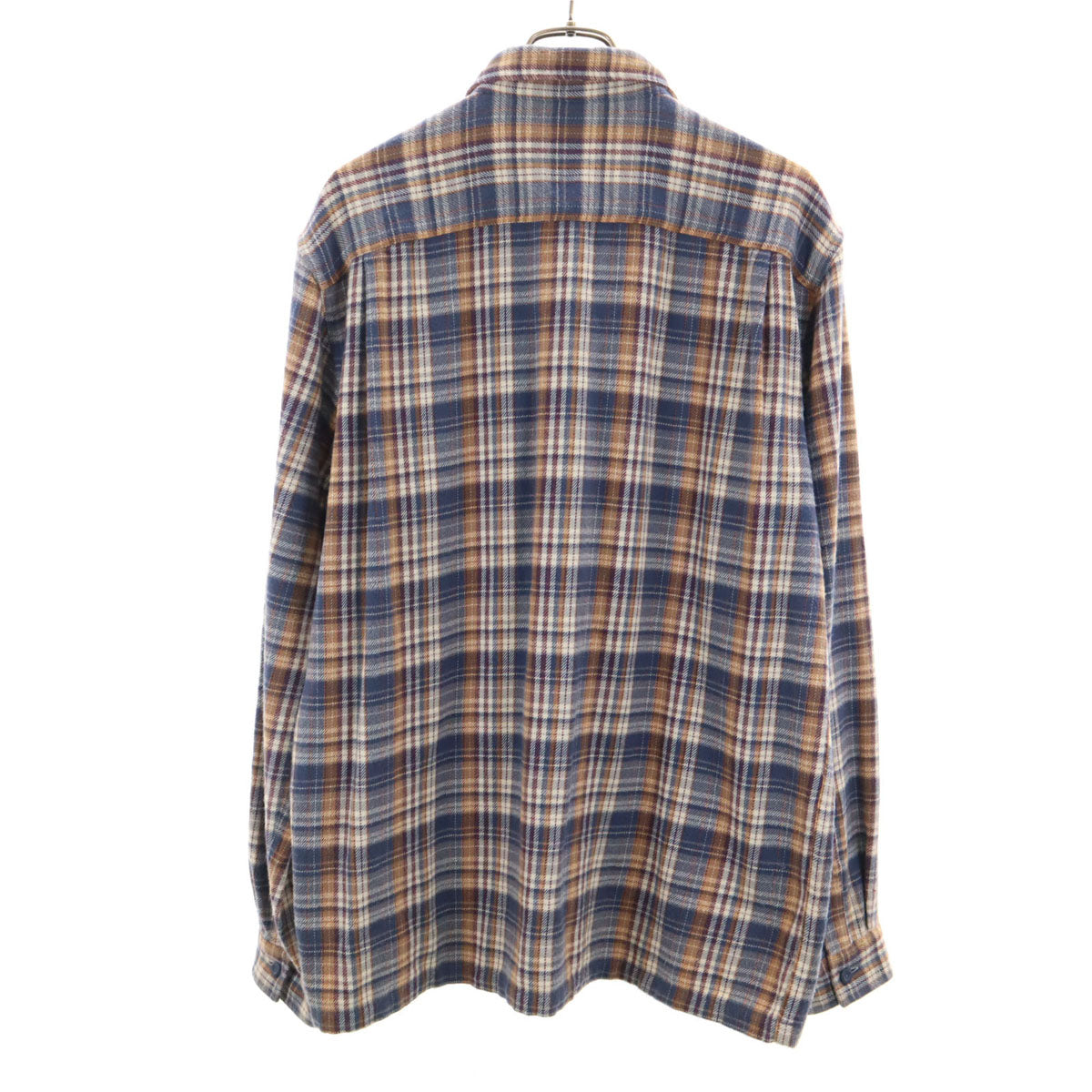 patagonia パタゴニア チェック柄 長袖 フランネル シャツ M ネイビー 53947 アウトドア メンズ