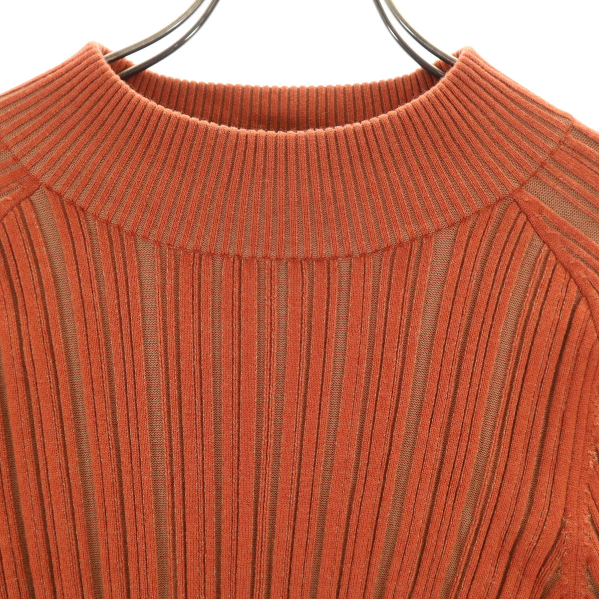 DENHAM デンハム ウールブレンド 長袖 セーター F オレンジ ニット レディース