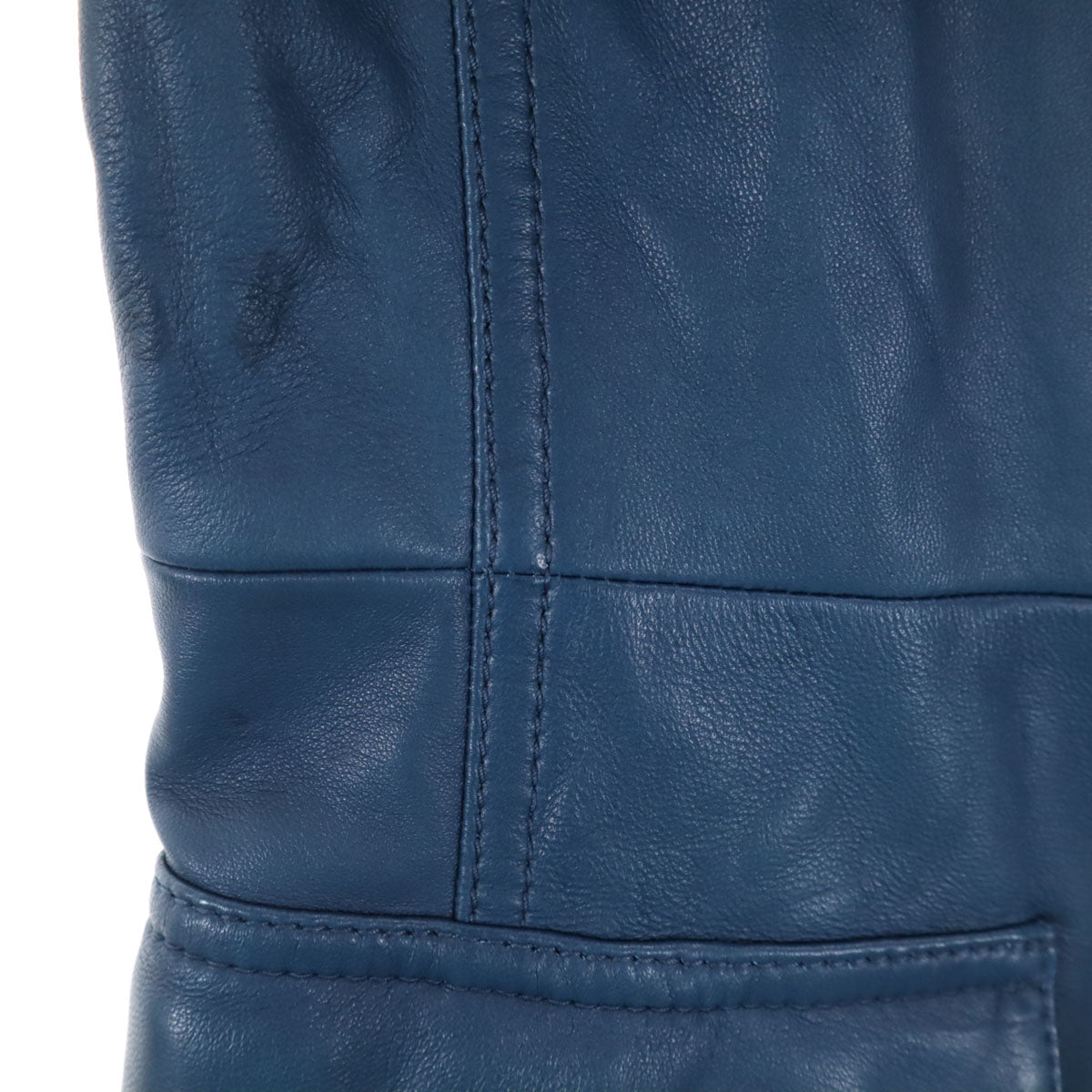 TOD’S トッズ イタリア製 レザージャケット 40 ブルー系 レディース