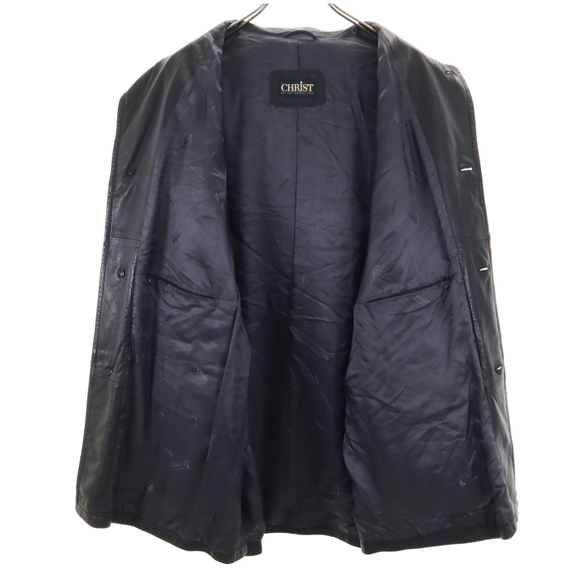 CHRIST ドイツ製 レザージャケット 52 ブラウン系 メンズ