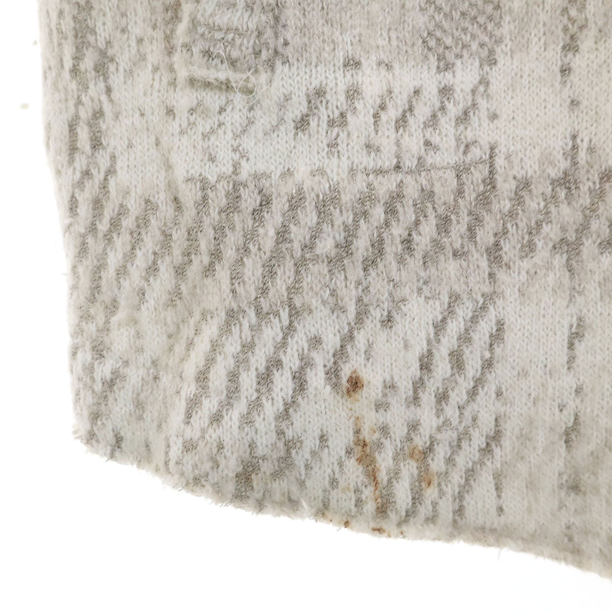 TRANSIT PAR SUCH トランジットパーサッチ イタリア製 ウールブレンド 総柄 ニットジャケット 2 グレー系 レディース