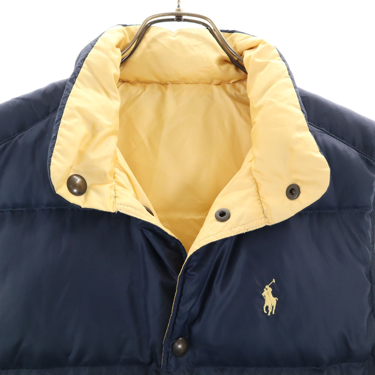 Polo by Ralph Lauren ポロバイラルフローレン 90s 未使用 オールド リバーシブル ダウンベスト M ネイビー タグ付き メンズ