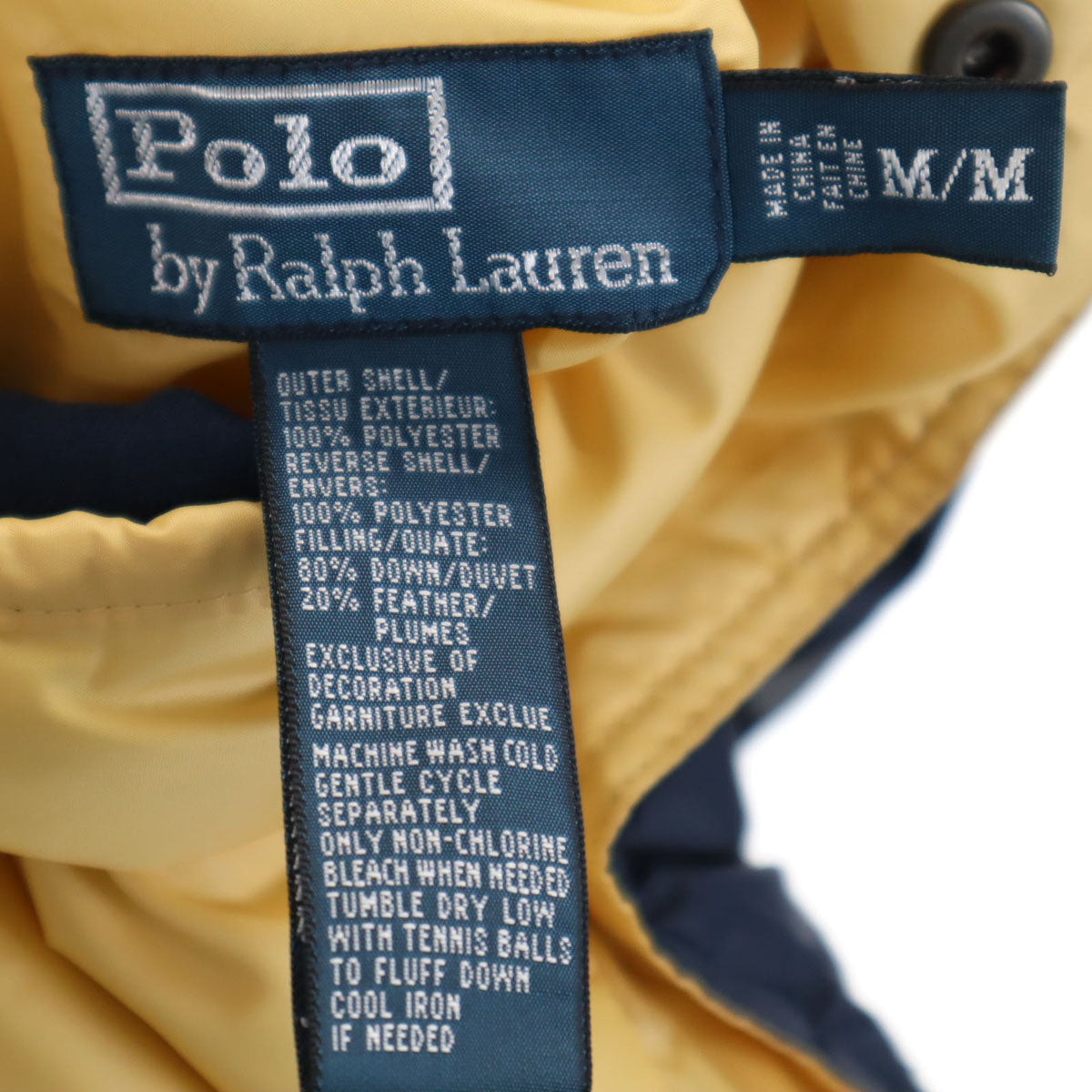 Polo by Ralph Lauren ポロバイラルフローレン 90s 未使用 オールド リバーシブル ダウンベスト M ネイビー タグ付き メンズ