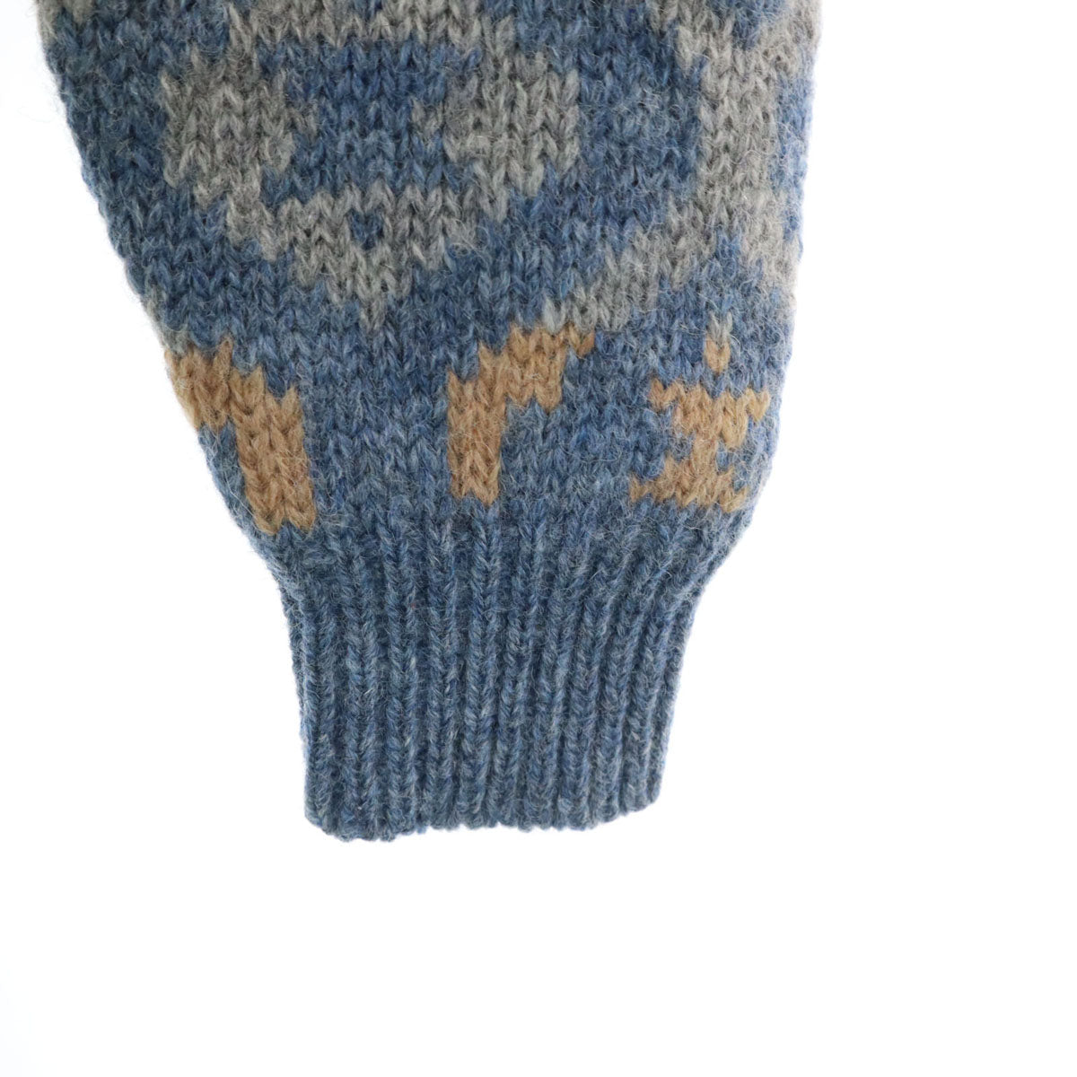 PETITE SOPHISTICATE 90s オールド 総柄 長袖 ショールカラー ニットカーディガン P ネイビー系 レディース