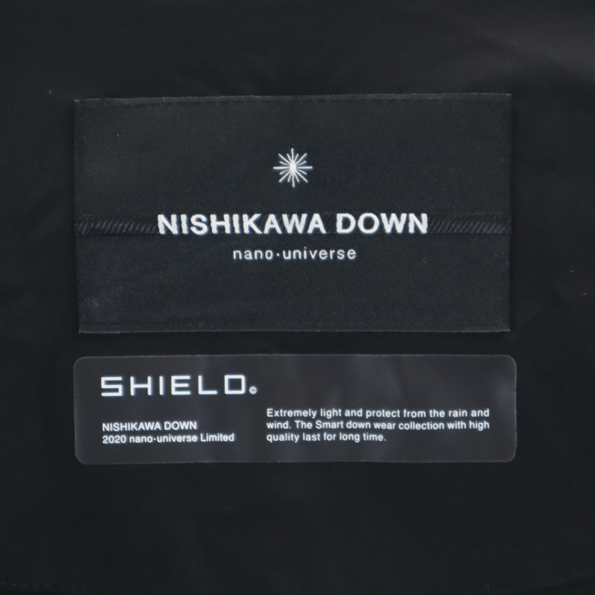 nano universe ナノユニバース 西川ダウンシリーズ SHIELD ダウンジャケット M ブラック メンズ