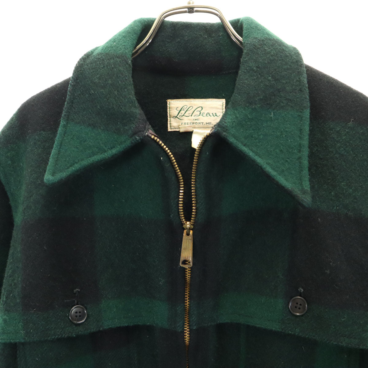 L.L.Bean エルエルビーン 70s ヴィンテージ 筆記体タグ ジップジャケット M グリーン系 メンズ
