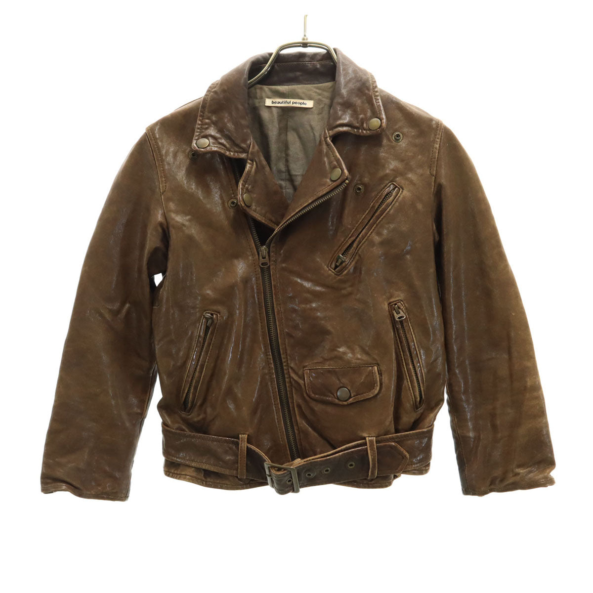 beautiful people ビューティフルピープル レザージャケット 130 ブラウン キッズ