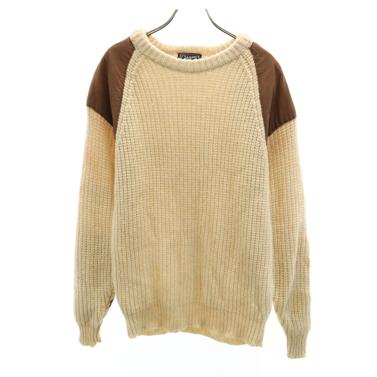 CHAPS RALPH LAUREN チャップスラルフローレン 90s オールド 長袖 ニット M ベージュ系 セーター メンズ