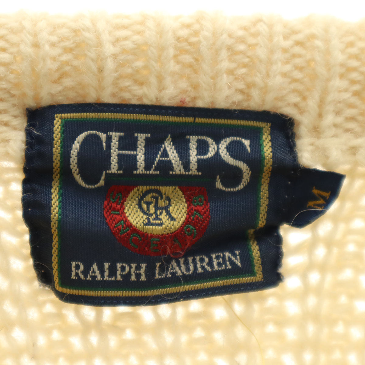 CHAPS RALPH LAUREN チャップスラルフローレン 90s オールド 長袖 ニット M ベージュ系 セーター メンズ