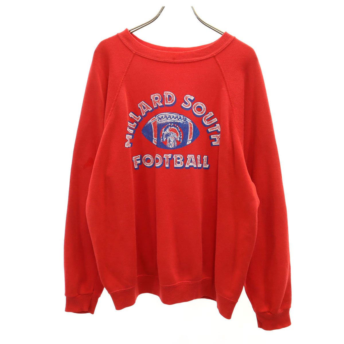 80s 90s オールド 長袖 スウェット レッド トレーナー 裏起毛 メンズ