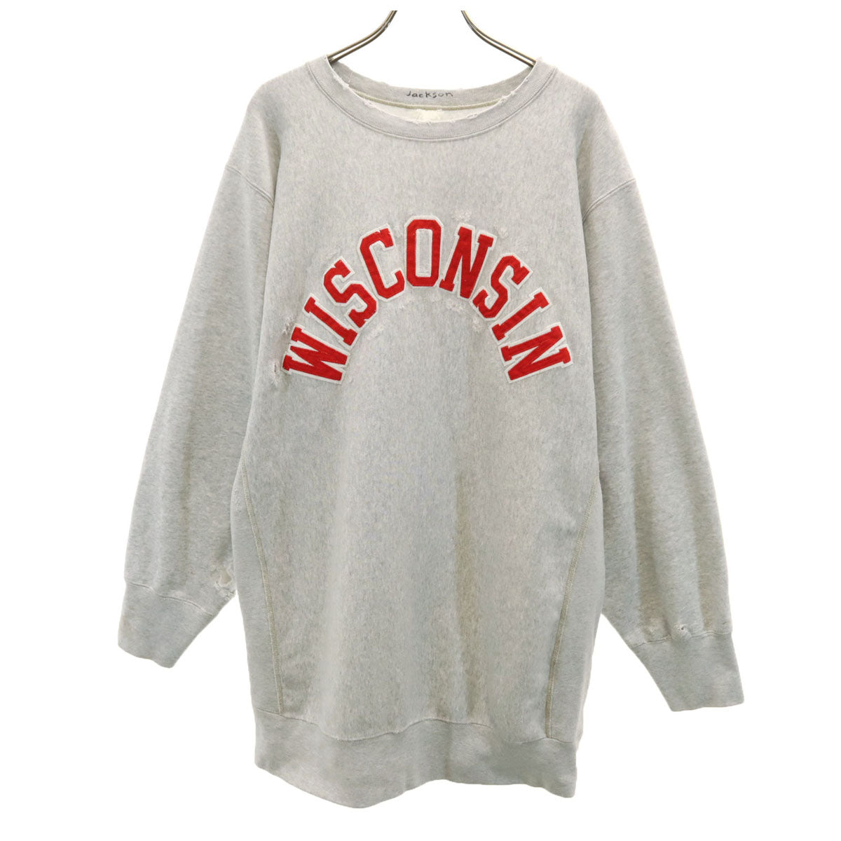 長袖 スウェット M グレー トレーナー 裏起毛 メンズ