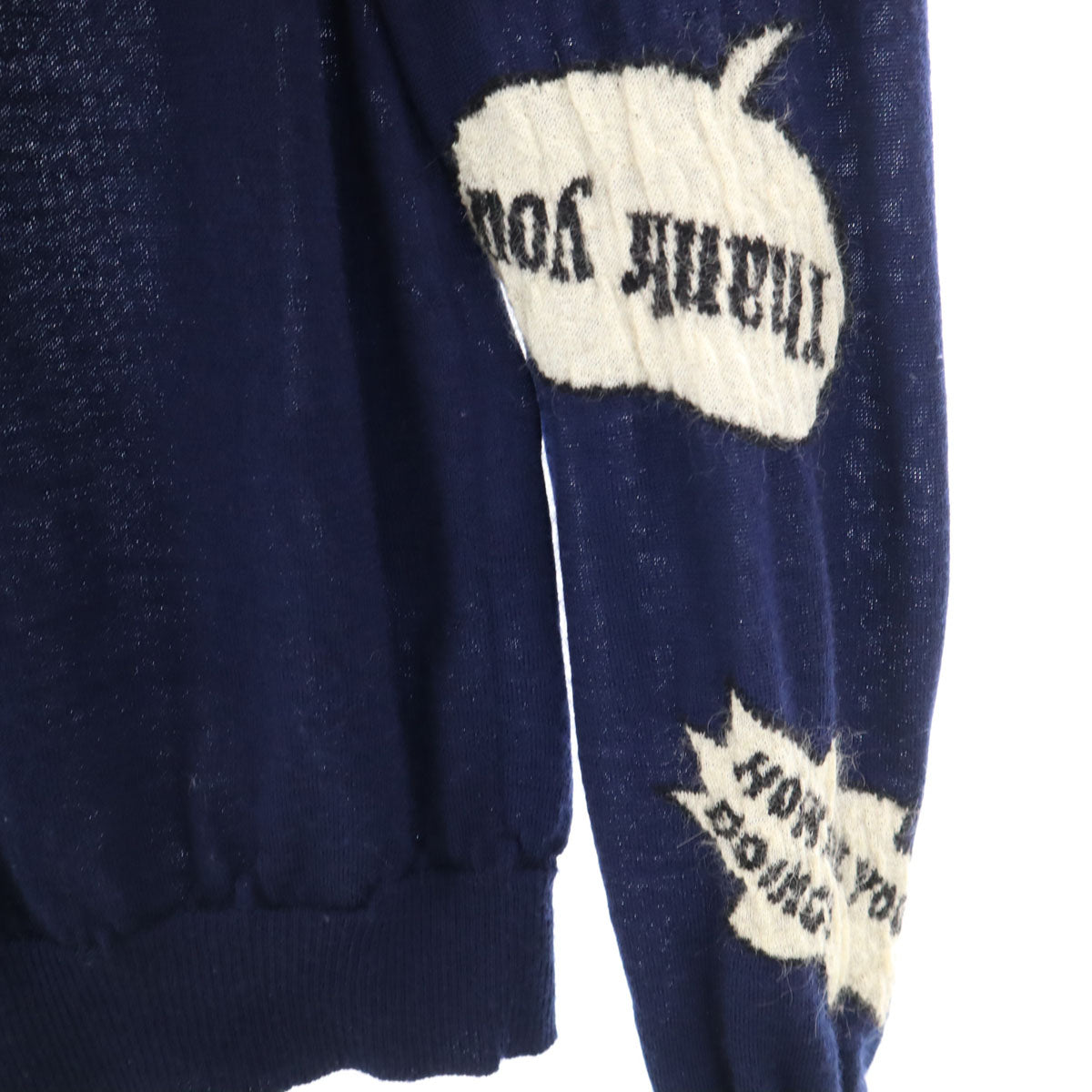 tricot COMME des GARCONS トリコットコムデギャルソン 2015年 日本製 長袖 カーディガン ネイビー系 ニット メンズ