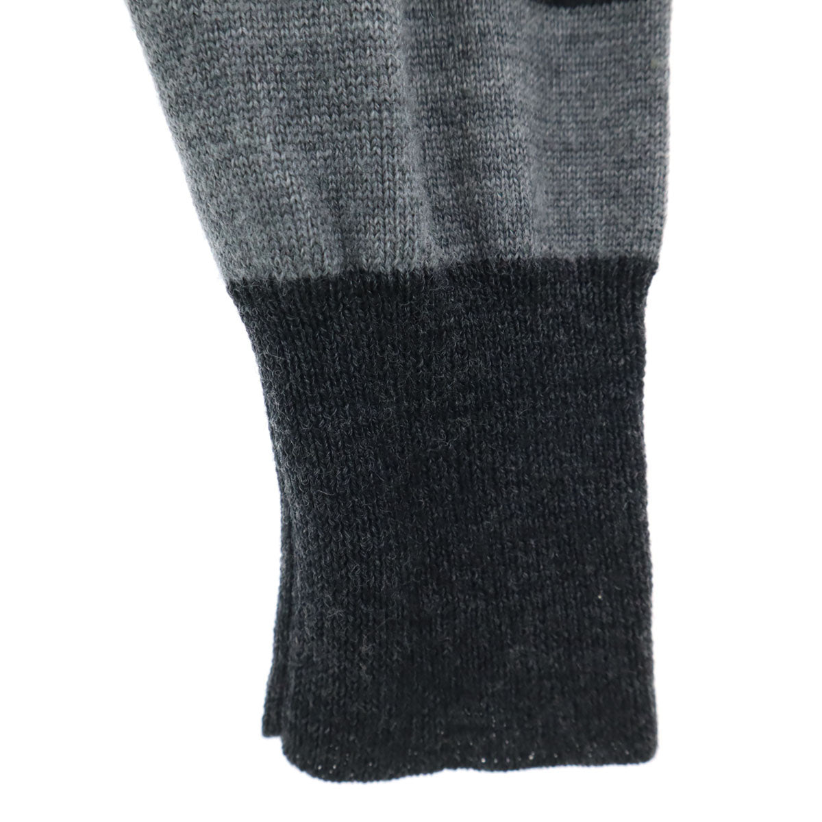 BLACKBARRETT ブラックバレット by NEIL BARRETT Vネック ウール ボーダー 長袖 セーター 2 グレー系 ニット 三陽商会 メンズ