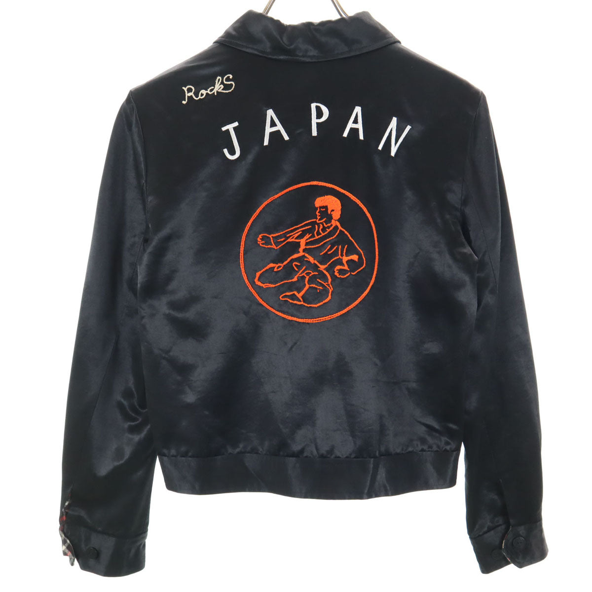 OZONE ROCKS オゾンロックス 日本製 バック刺_ ジップジャケット ブラック系 レディース