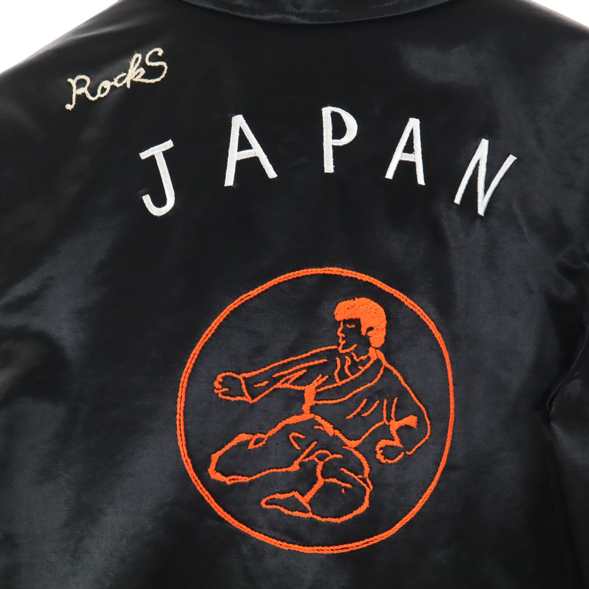 OZONE ROCKS オゾンロックス 日本製 バック刺_ ジップジャケット ブラック系 レディース