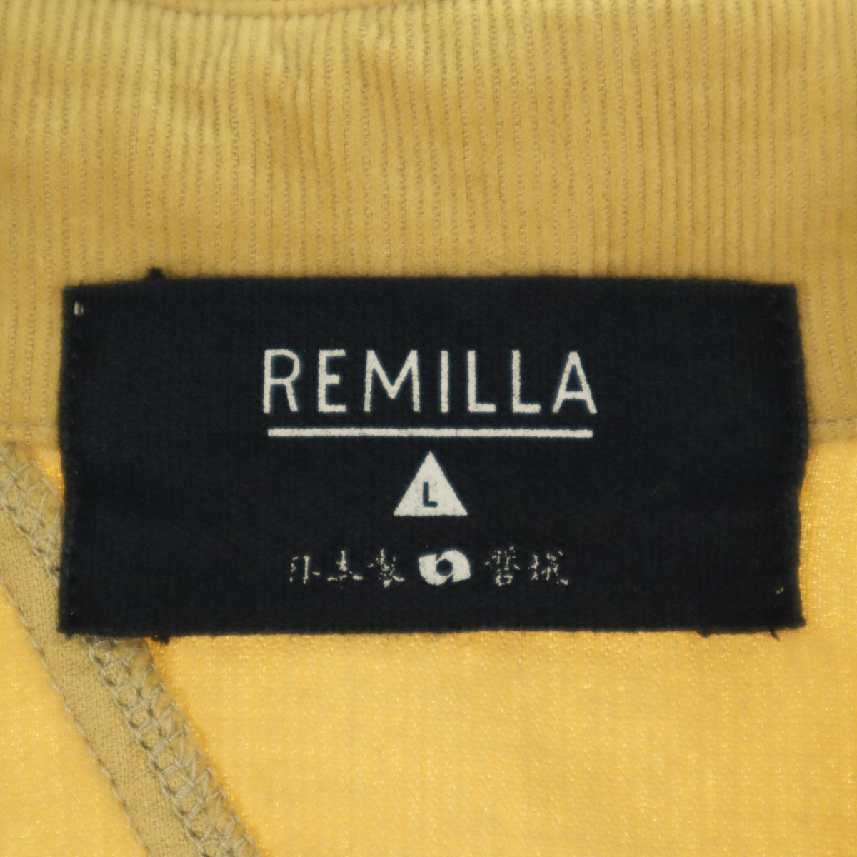 未使用 remilla レミーラ 日本製 長袖 コーデュロイ ボタンダウンシャツ L イエロー系 メンズ