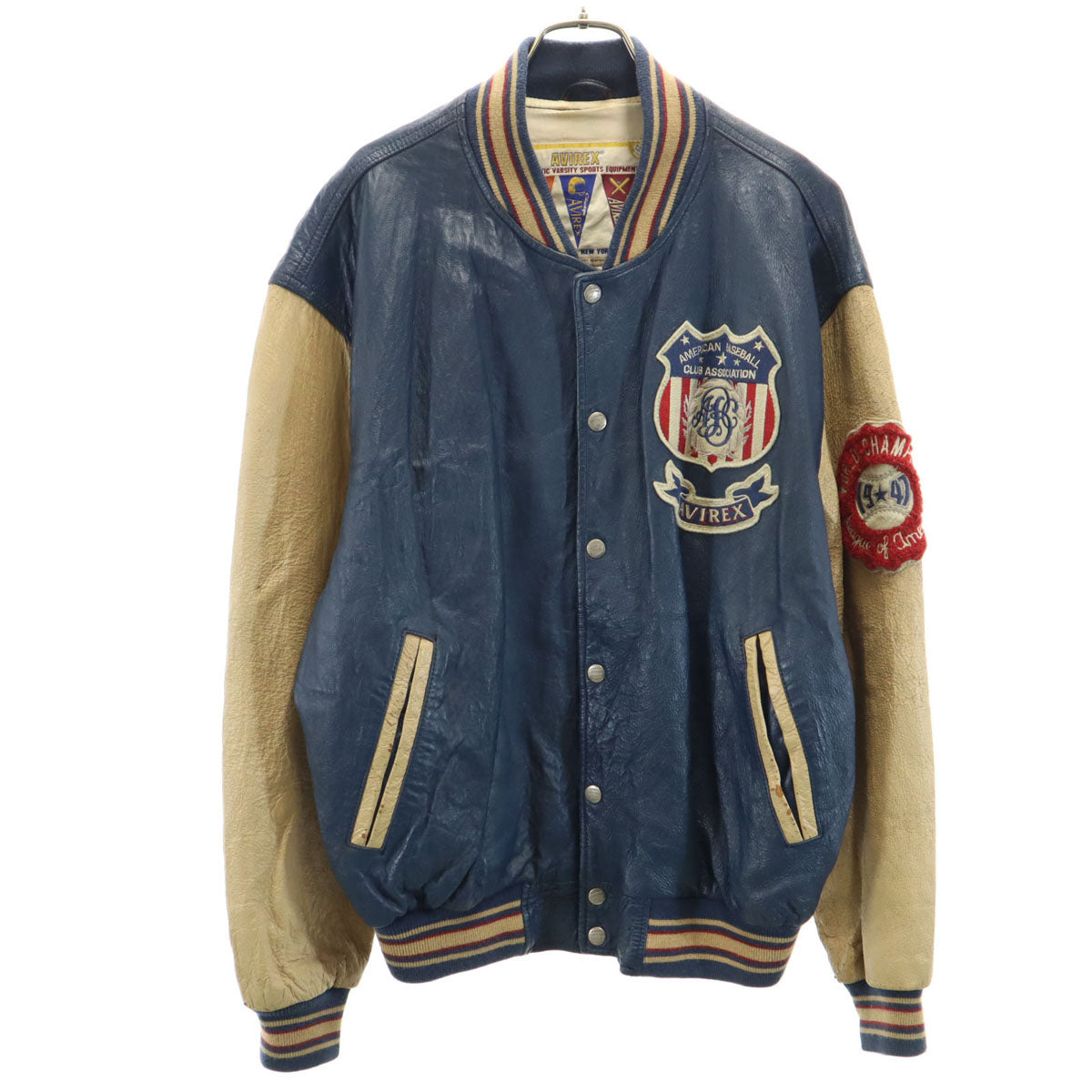 AVIREX アヴィレックス 70s バーシティ ジャケット L ブルー系 メンズ