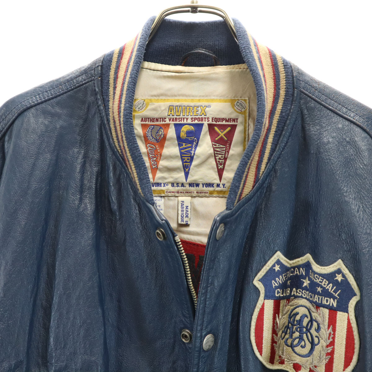AVIREX アヴィレックス 70s バーシティ ジャケット L ブルー系 メンズ