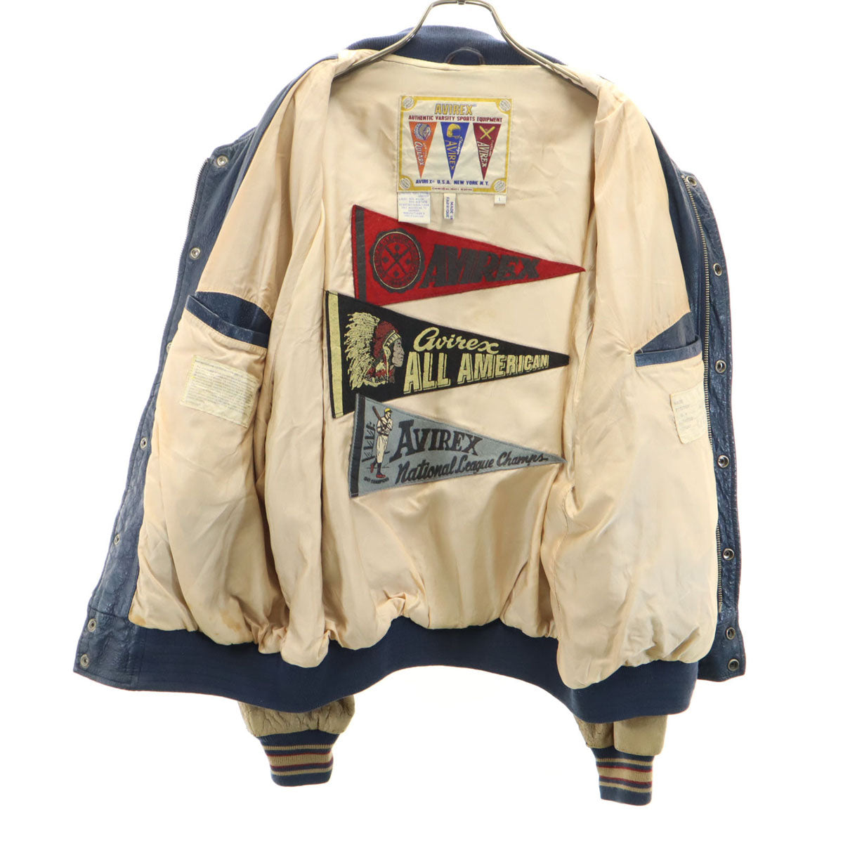 AVIREX アヴィレックス 70s バーシティ ジャケット L ブルー系 メンズ