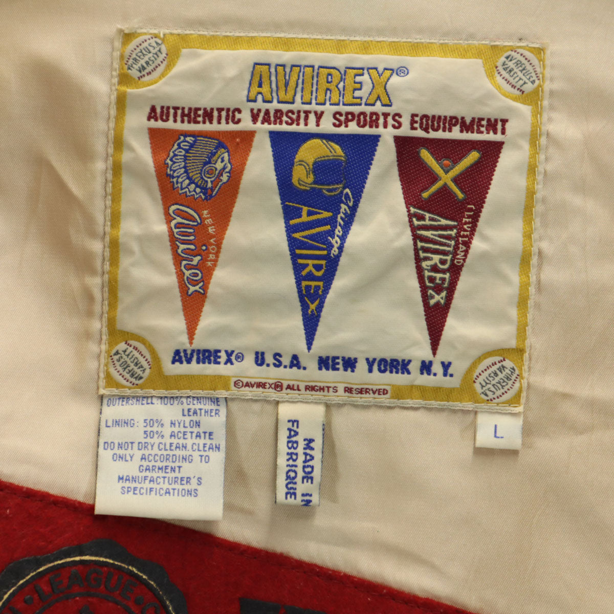 AVIREX アヴィレックス 70s バーシティ ジャケット L ブルー系 メンズ