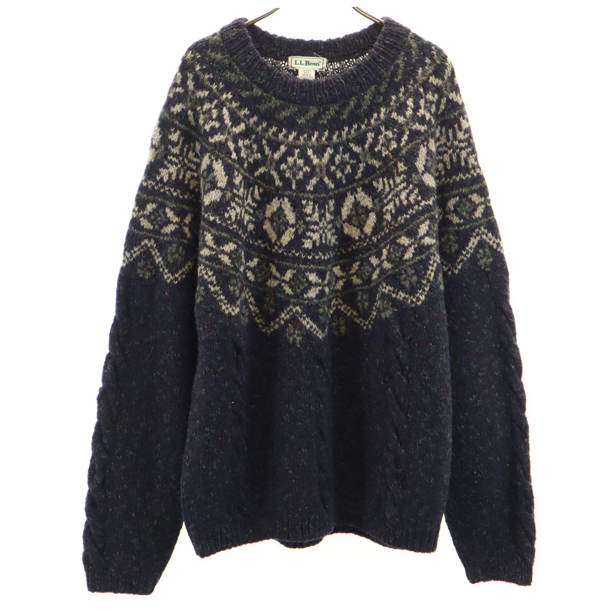 L.L.Bean エルエルビーン 90s オールド 長袖 セーター M ネイビー アウトドア メンズ