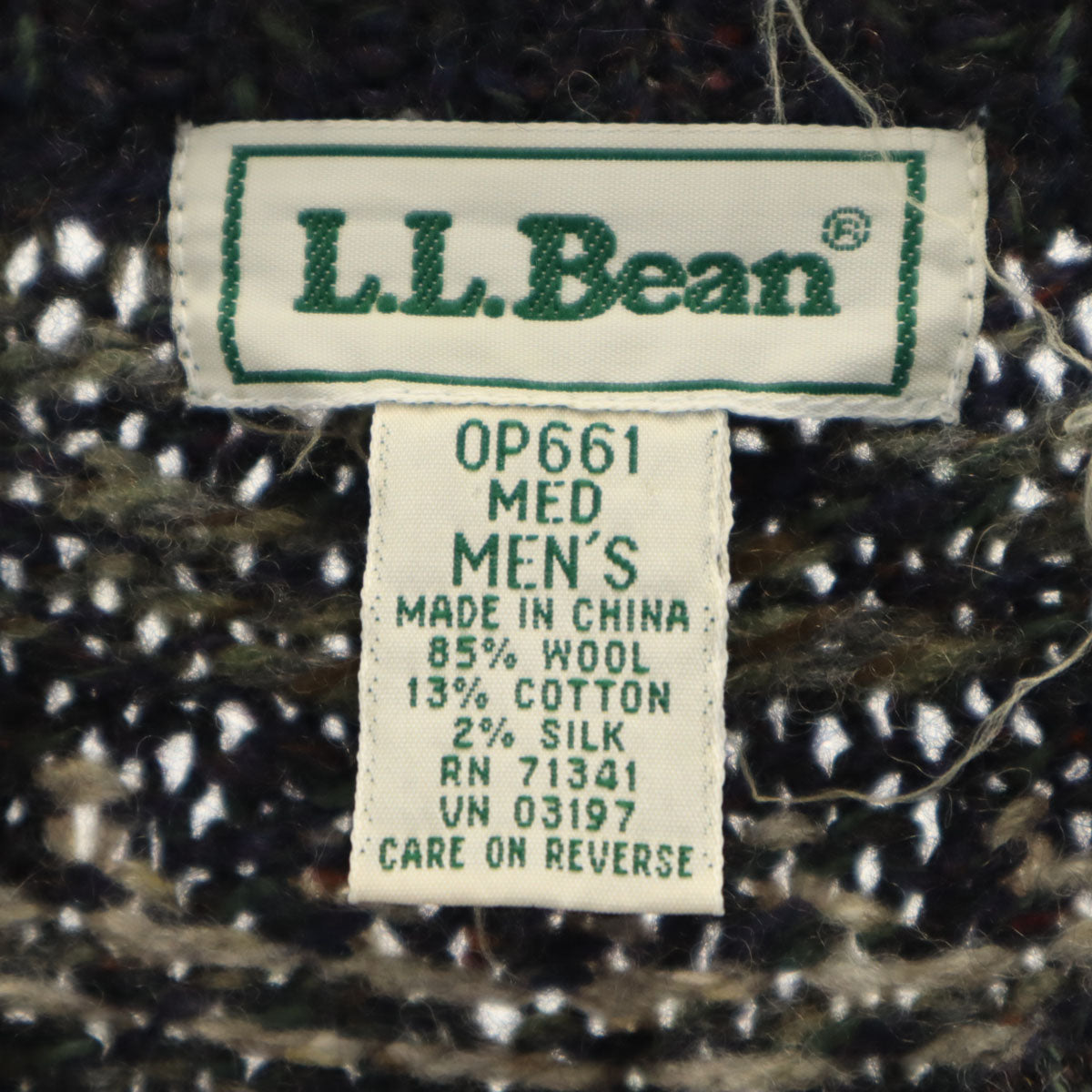 L.L.Bean エルエルビーン 90s オールド 長袖 セーター M ネイビー アウトドア メンズ