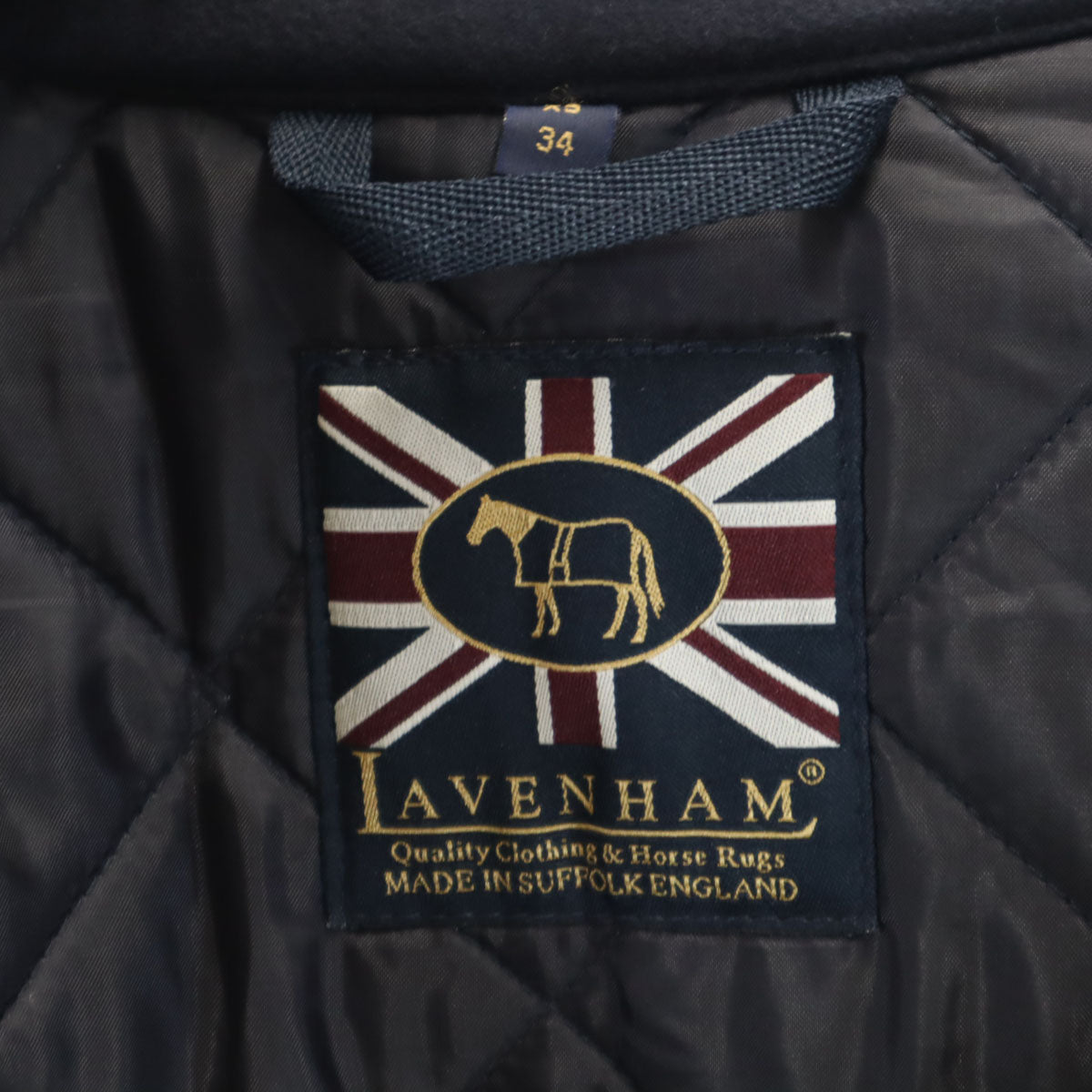 LAVENHAM ラベンハム キルティングジャケット XS ネイビー 中綿 メンズ