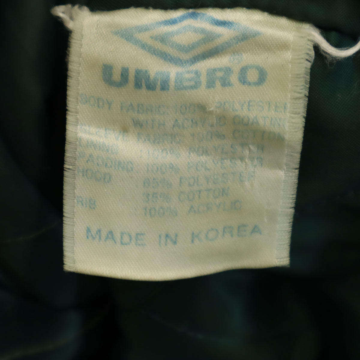 umbro アンブロ 90s オールド 中綿ジャケット L グリーン メンズ