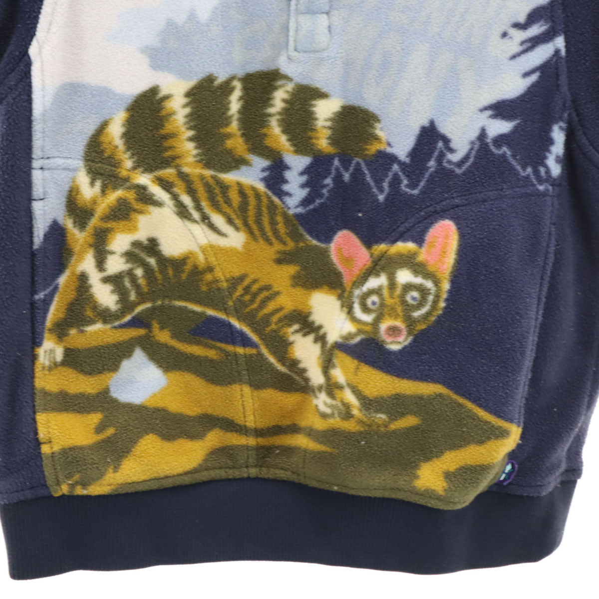 Columbia コロンビア オープニングセレモニー OPENING CEREMONY コラボ アニマル柄 長袖 フリース シャツ XS パープル アウトドア メンズ