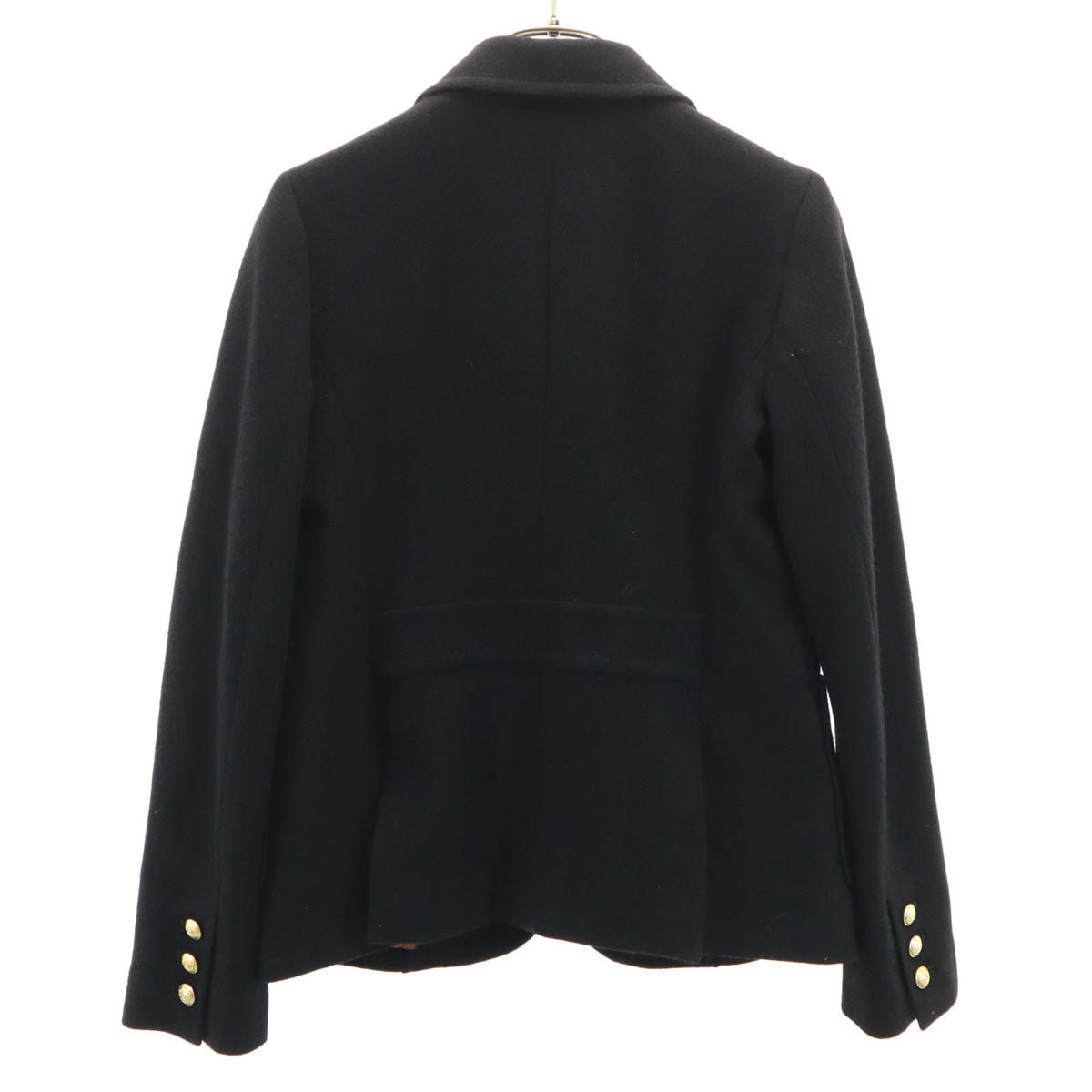 BLUE LABEL CRESTBRIDGE ブルーレーベルクレストブリッジ ウール100% クレストブリッジ テーラードジャケット 36 ブラック 三陽商会 金ボタン レディース