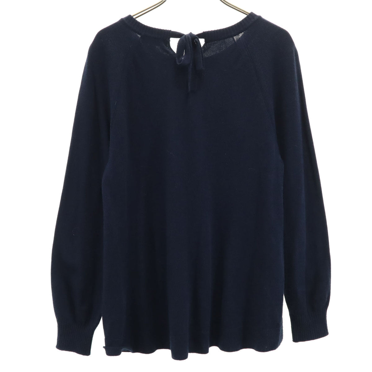 BLUE LABEL CRESTBRIDGE ブルーレーベルクレストブリッジ 日本製 長袖 セーター 38 ネイビー ニット 三陽商会 レディース