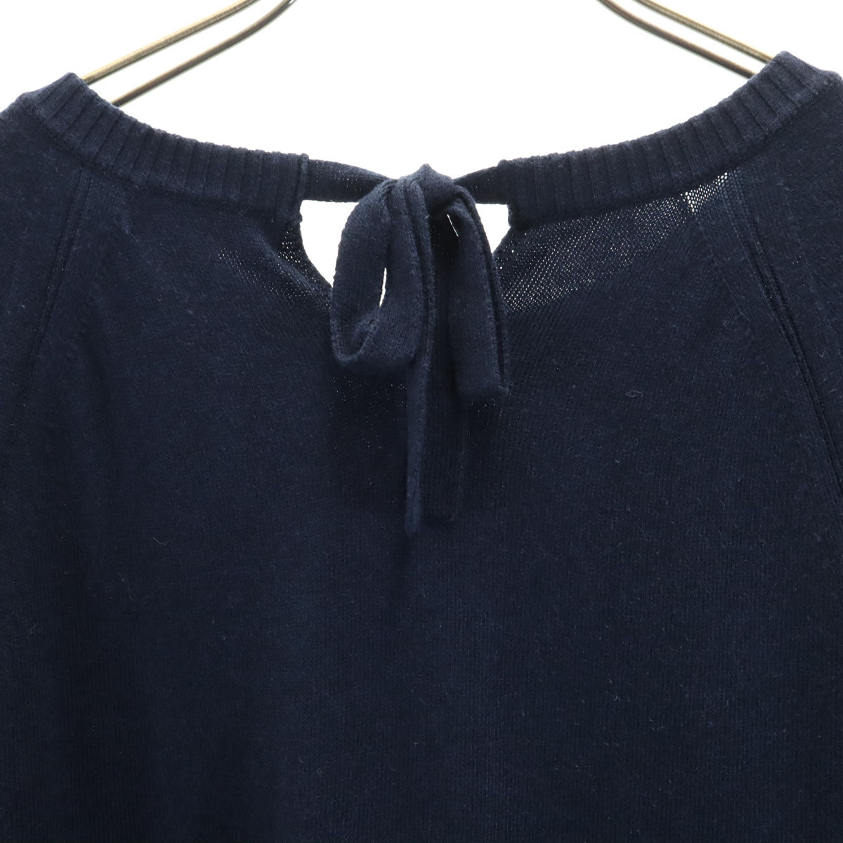 BLUE LABEL CRESTBRIDGE ブルーレーベルクレストブリッジ 日本製 長袖 セーター 38 ネイビー ニット 三陽商会 レディース