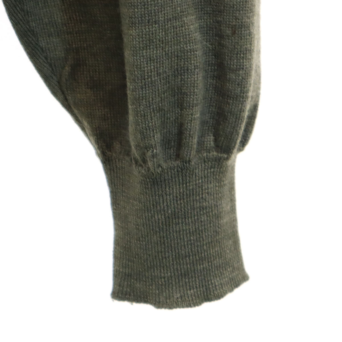 Pringle プリングル 70s ウール100% ヴィンテージ アーガイル柄 長袖 Vネック セーター L グリーン系 ニット メンズ