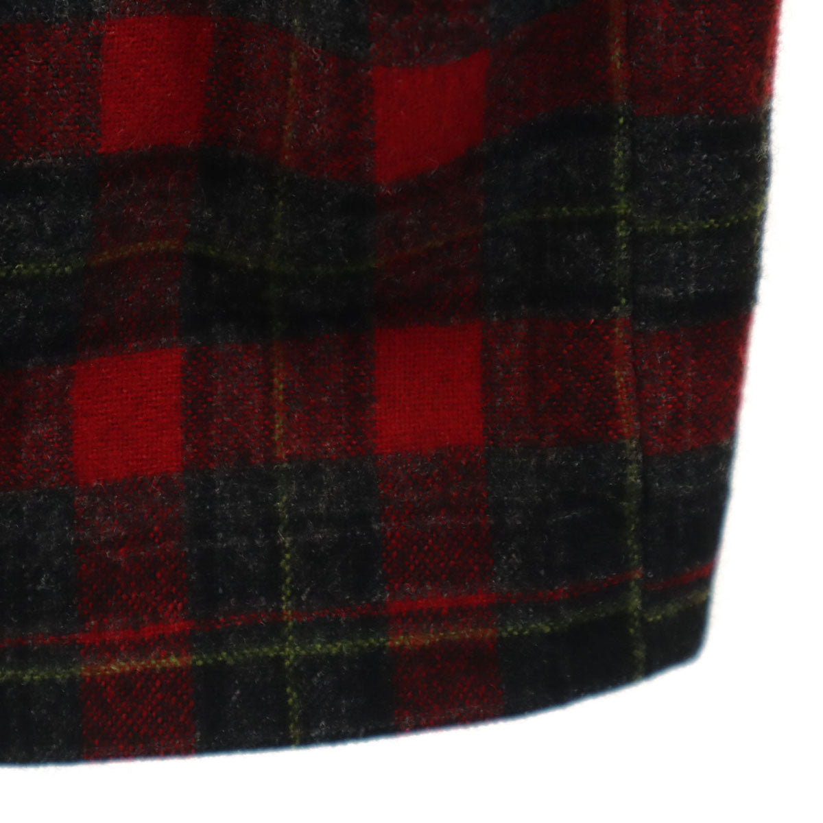 PENDLETON ペンドルトン 50s ウール100% ヴィンテージ チェック柄 7分袖 ノーカラージャケット レッド系 レディース