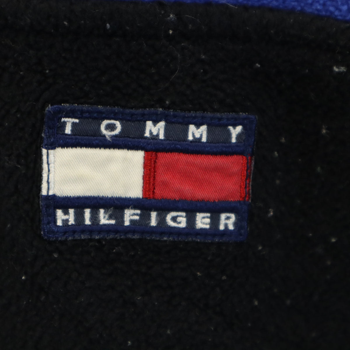 TOMMY HILFIGER トミーヒルフィガー 90s オールド フラッグタグ 長袖 ハーフジップ フリース ウェア M ブルー メンズ