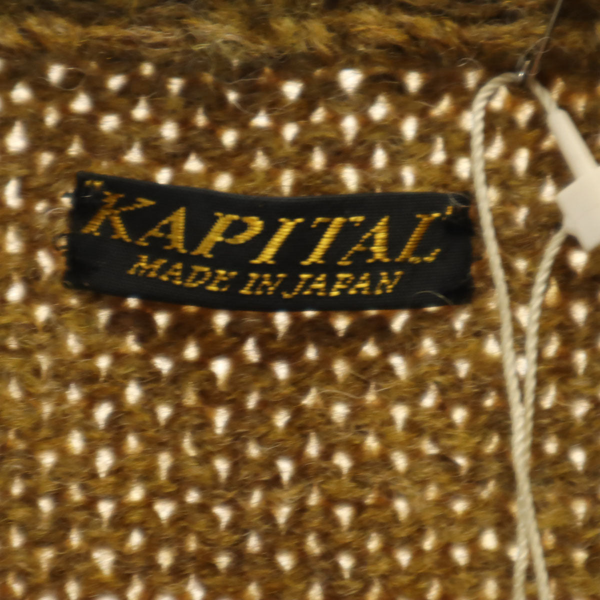 未使用 KAPITAL キャピタル 日本製 長袖 3G カットアウトラグラン セーター 3 カーキ ニット レディース