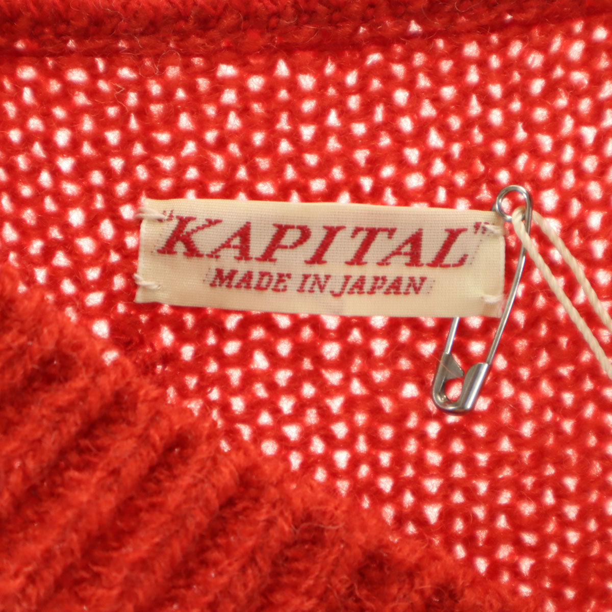 未使用 KAPITAL キャピタル 日本製 ノルディック柄 長袖 5G カットアウト セーター 3 グレー ニット レディース