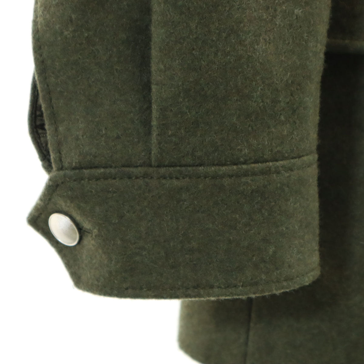 PRADA プラダ 19AW メルトン ミリタリージャケット 48 カーキ ACU1 メンズ