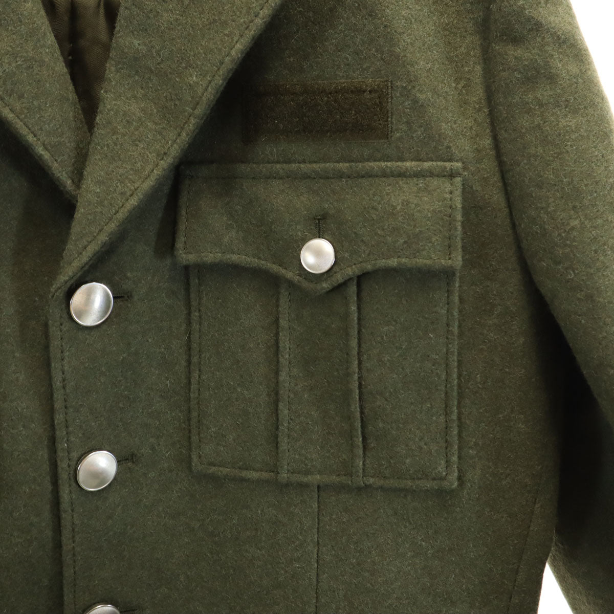 PRADA プラダ 19AW メルトン ミリタリージャケット 48 カーキ ACU1 メンズ