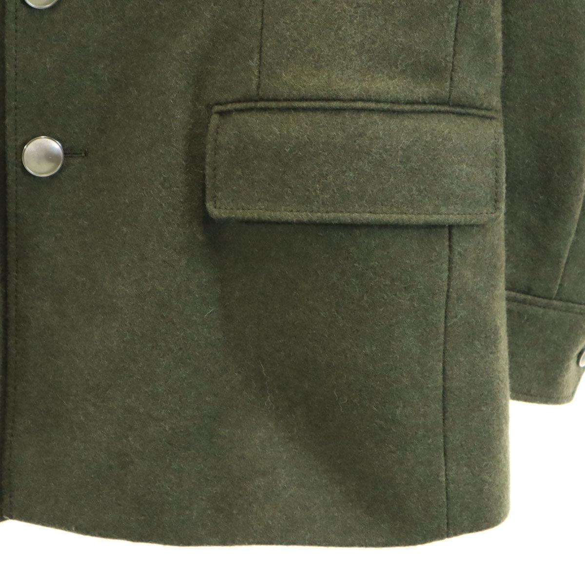 PRADA プラダ 19AW メルトン ミリタリージャケット 48 カーキ ACU1 メンズ