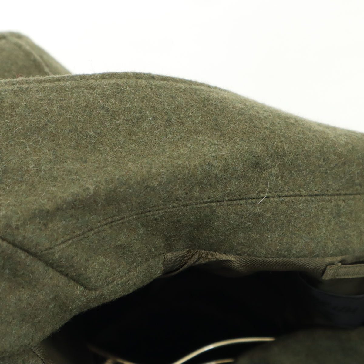 PRADA プラダ 19AW メルトン ミリタリージャケット 48 カーキ ACU1 メンズ