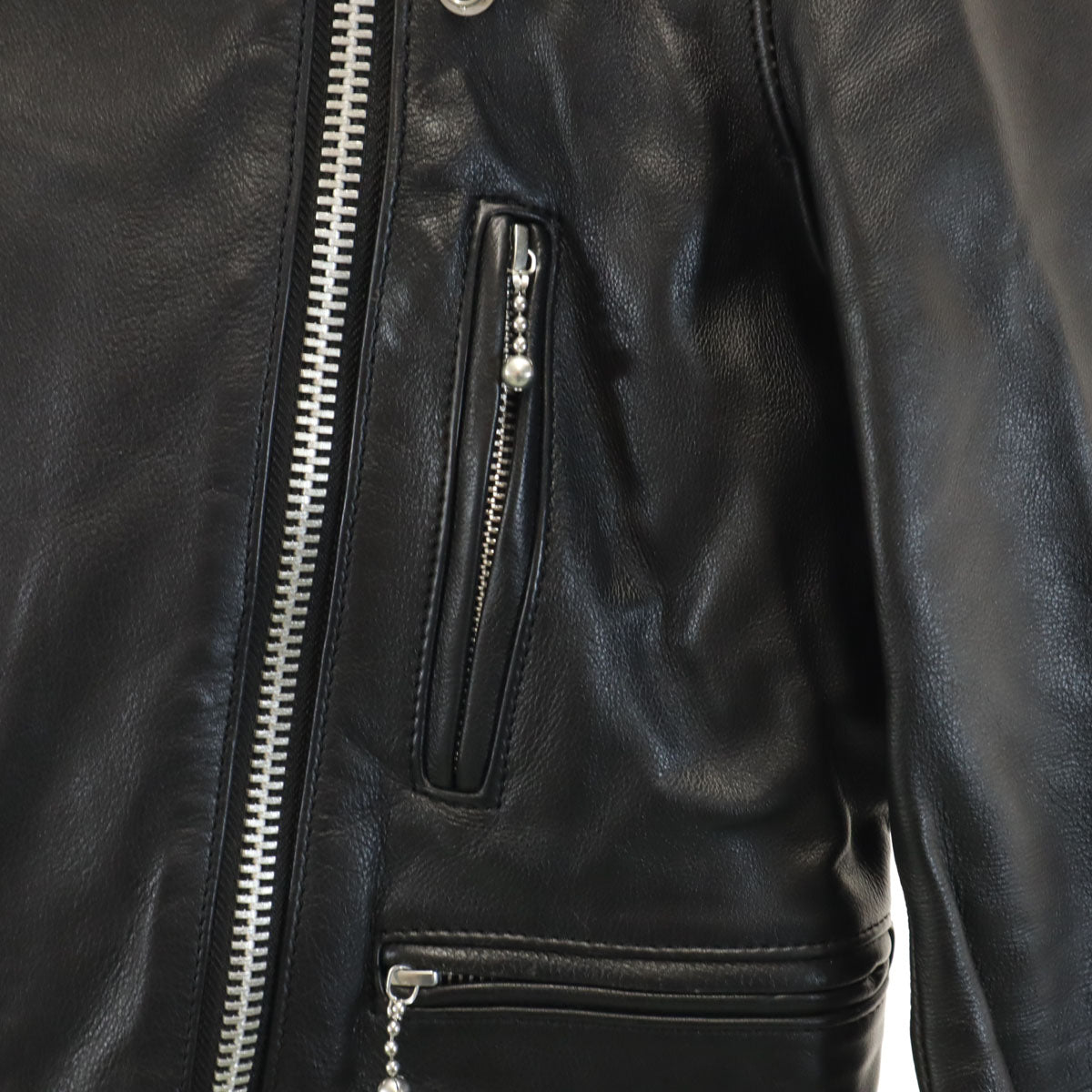 MAISON DE REEFUR メゾンドリーファー 牛革 レザー ダブルライダースジャケット 36 ブラック レディース