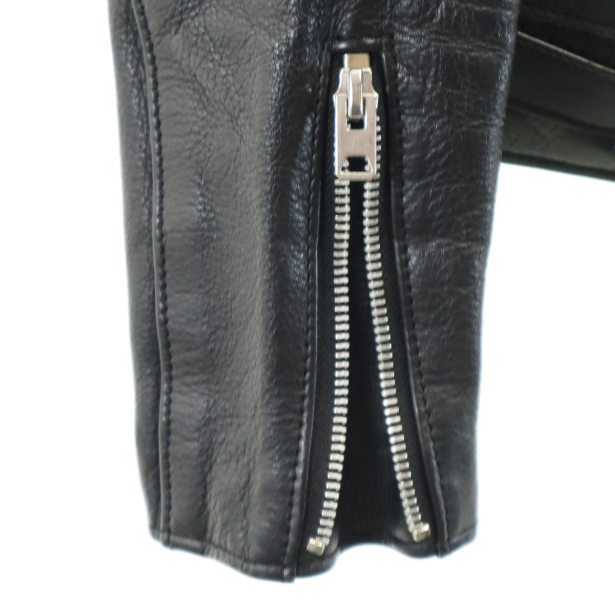 MAISON DE REEFUR メゾンドリーファー 牛革 レザー ダブルライダースジャケット 36 ブラック レディース