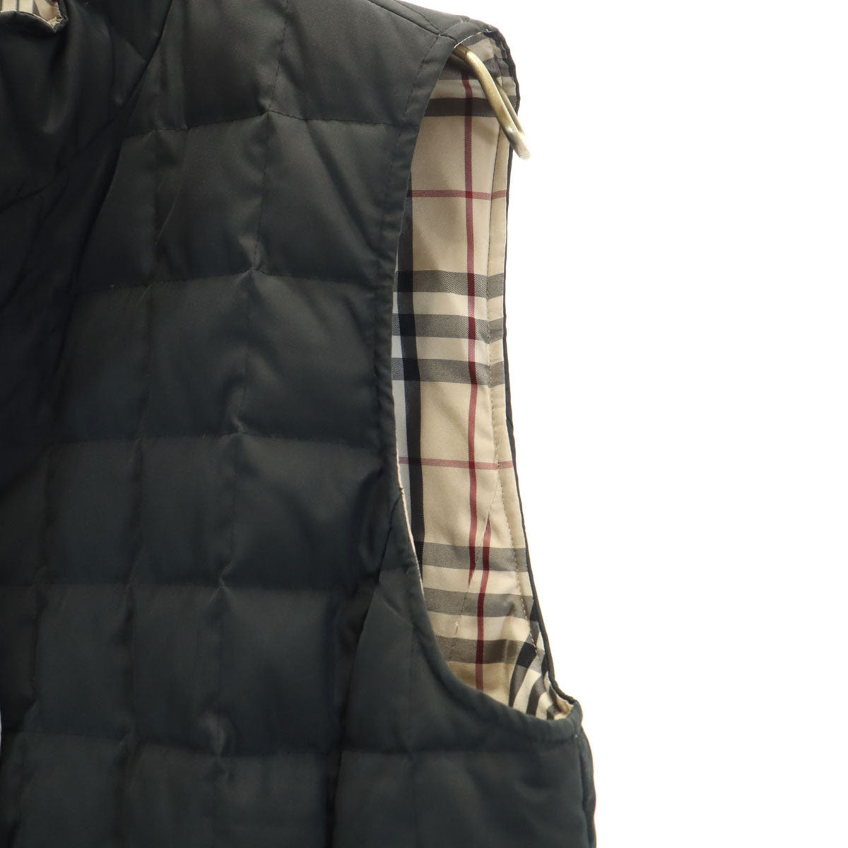 BURBERRY LONDON バーバリーロンドン ノバチェック柄 リバーシブル ダウンベスト 9 ベージュ系 三陽商会 レディース