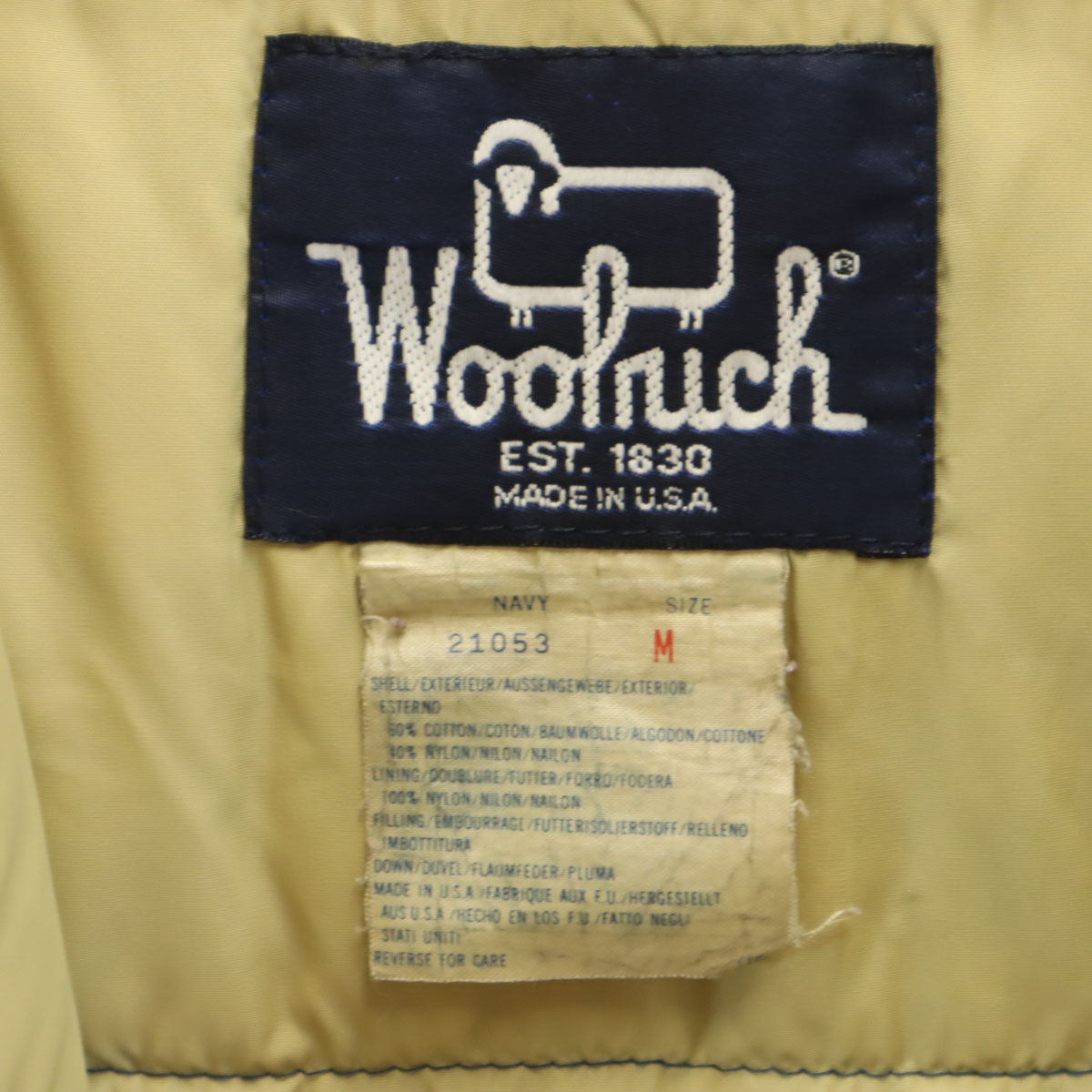 WOOLRICH ウールリッチ 80s USA製 ヴィンテージ ダウンベスト M ブルー メンズ
